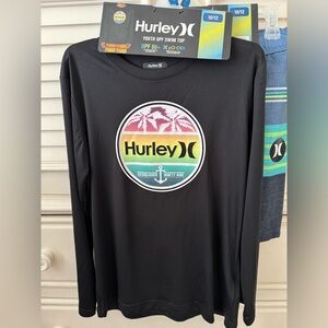 NWT Hurley 10/12 Swim Trunks and Shirt